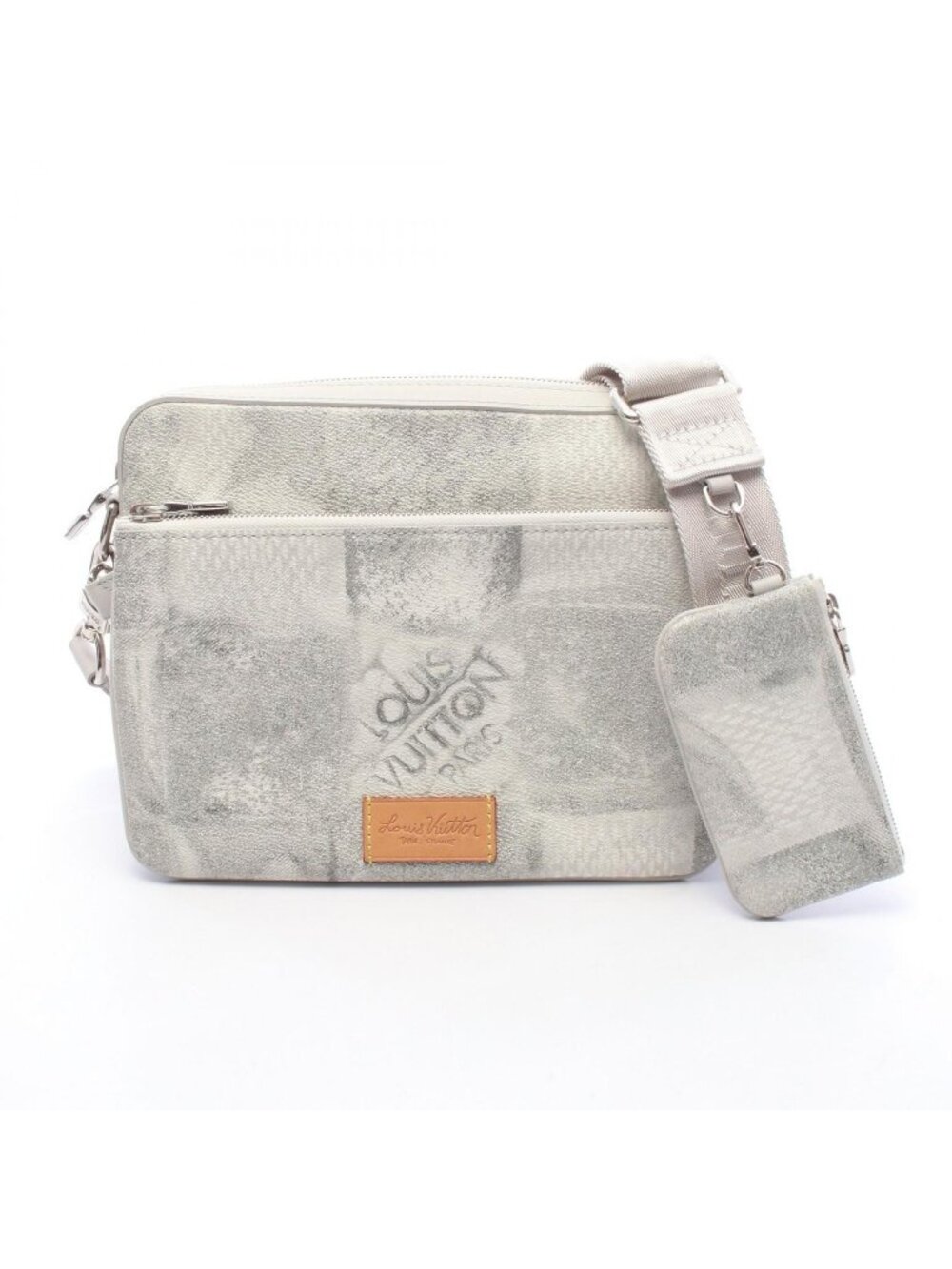 Louis Vuitton Shoulder Bag Trio Messenger Damier Salt Leather